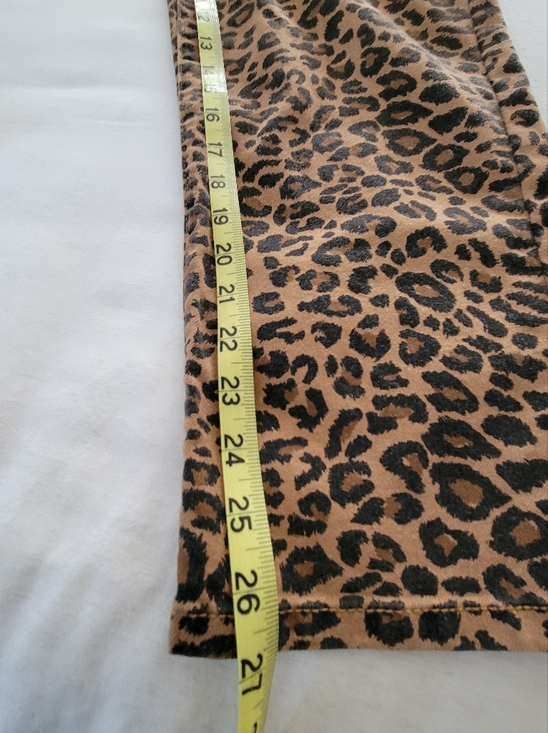 Womens Time and Tru Leopard Print Straight Leg Pants - Brown and Black Size 12 - Picture 6 of 7